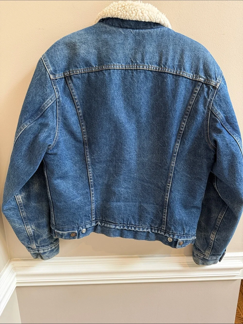 VTG 1987 Levi’s 70608-0216 Sherpa-Lined Type III Denim Trucker Jacket